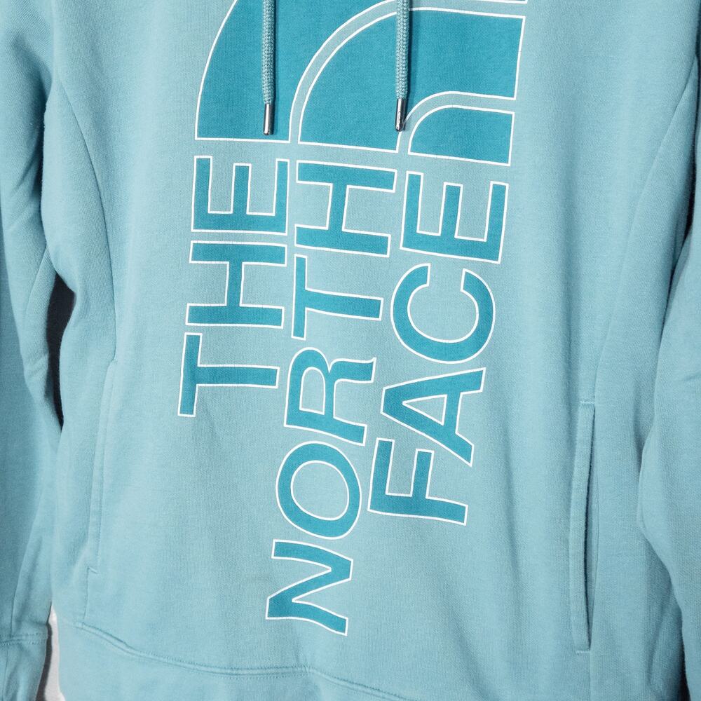 The North Face Pullover Hoodie Ice Blue Logo Size Large Color Pop Athleisure - Picture 4 of 7